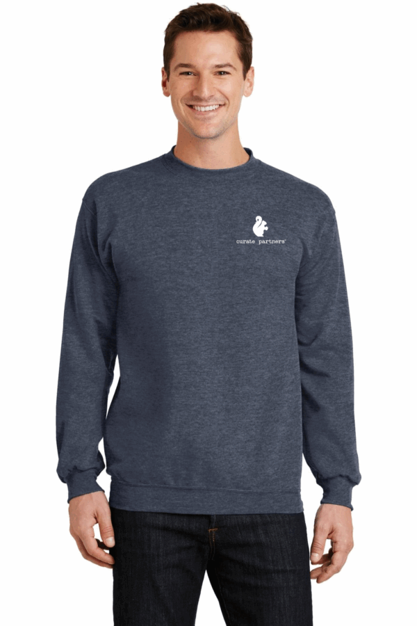 Port & Company Core Fleece Crewneck Heather Navy