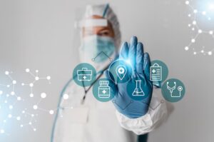 Medical staff using AI-enabled tools for compliance-related documentation and clinical process verification.