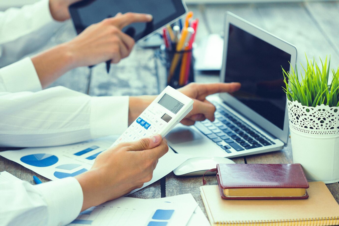 Illustration of financial operations with automated tax filing, validation, and process optimization components.