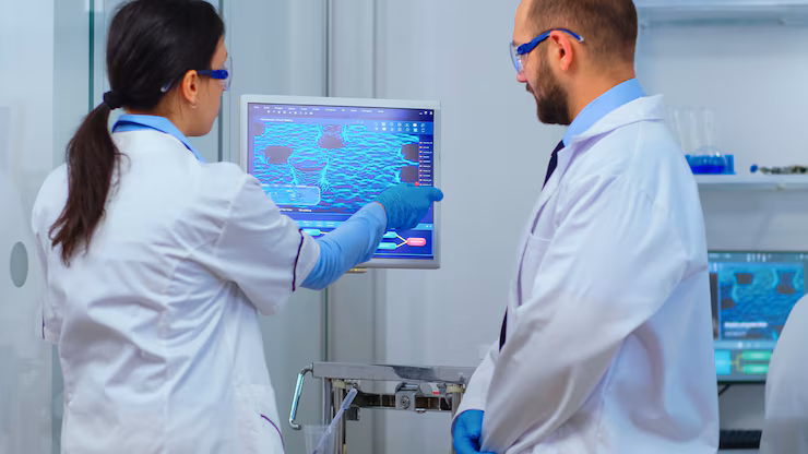 Dashboard showing real-time metrics and predictive analytics powered by machine learning in a healthcare cloud platform.