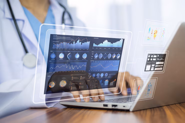 Interface showing seamless real-time synchronization between EHR systems, claims databases, and analytics tools.