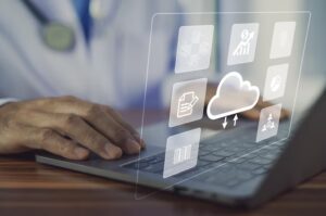 Automated data backup and recovery process in a cloud environment for a healthcare organization.