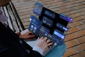 Interactive dashboard displaying user activity metrics, retention rates, and engagement trends for a social media platform.