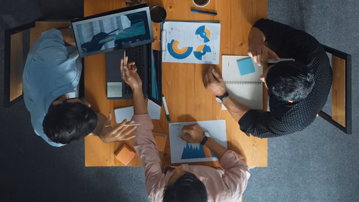 Illustrating the Agile product development lifecycle with iterative sprints, continuous feedback, and rapid delivery cycles.